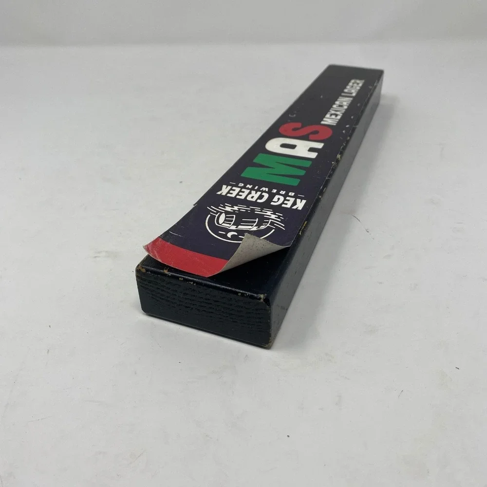 Keg Creek Brewing MAS Mexican Lager Beer Tap Handle Wood Black Red Green White